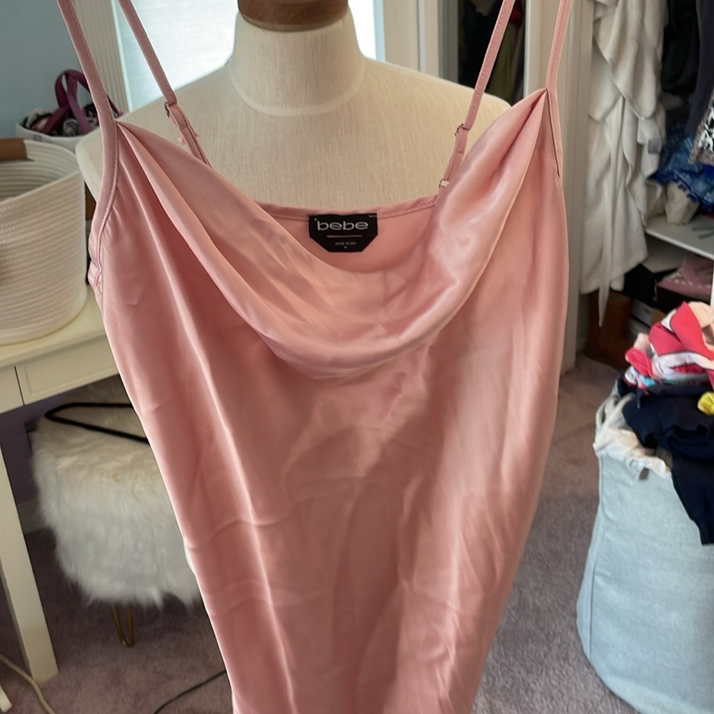 LONG SILKY PINK DRESS